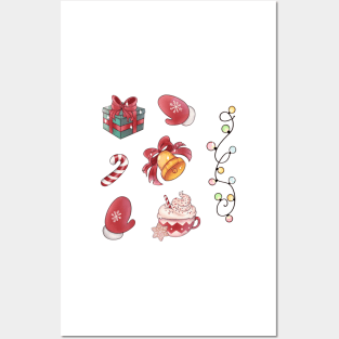 Christmas goodies sticker pack Posters and Art